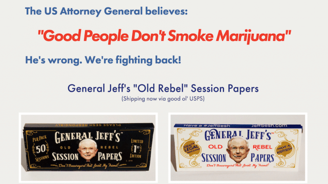 Pro-Marijuana Legalization Group Is Selling Rolling Papers with Jeff Session’s Face on Box