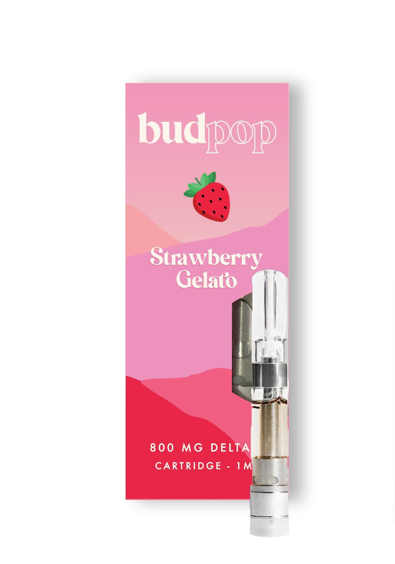 BudPop Strawberry Gelato Delta 8 THC Vape