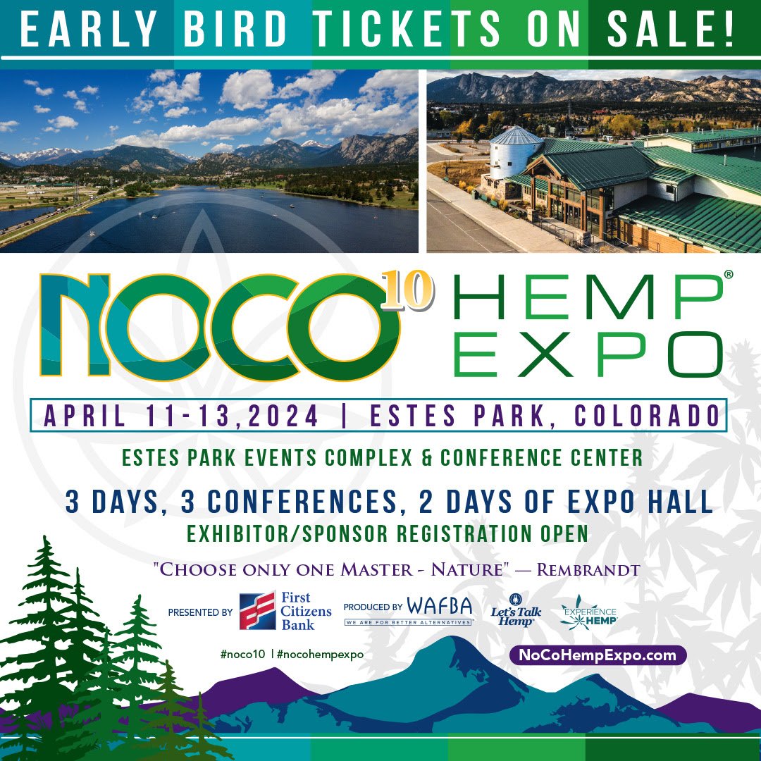 NoCo Hemp Expo Estes Park Colorado - early bird tickets on sale